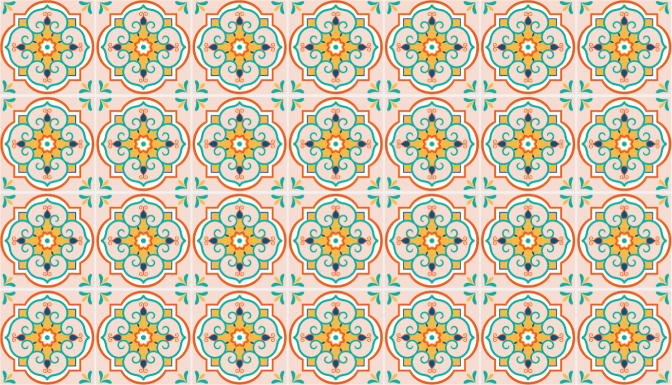 Tappeto vinile piastrelle motivo a mosaico - TenStickers