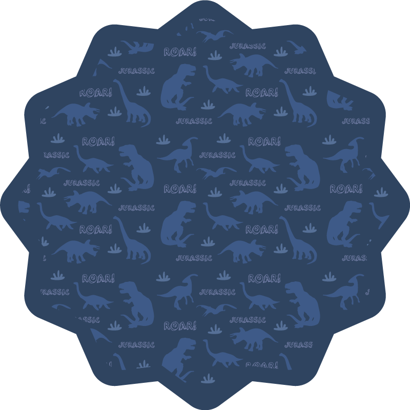 Tappeto vinile per bambini contorni di dinosauri - TenStickers