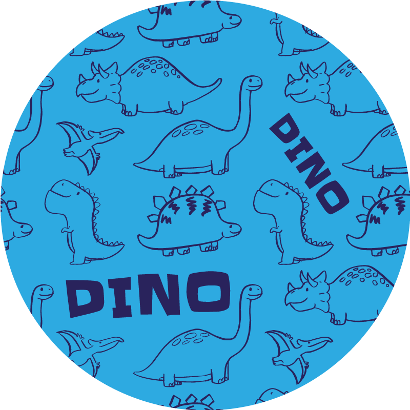 Tappeto vinile per bambini a tema dinosauri - TenStickers