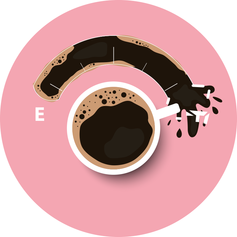 Tappeto vinile motivi caffè versato - TenStickers