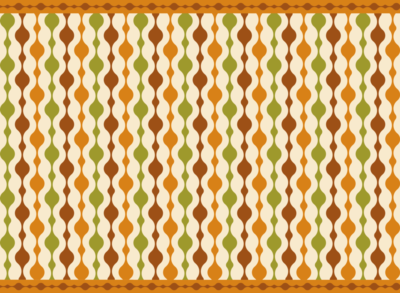 Tappeto vinile strisce disegno di linee ondulate - TenStickers