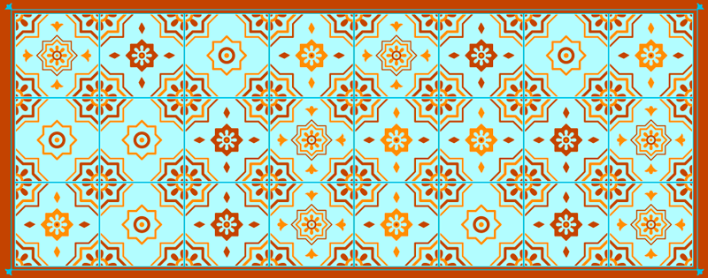 Tappeto vinile piastrelle ispirato al mosaico - TenStickers