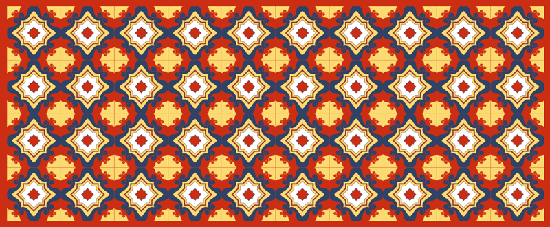 Tappeto vinile mosaico intricato corridore di mosaico - TenStickers