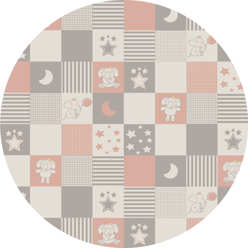 Tappeto vinile per bambini patchwork per bambini - TenStickers