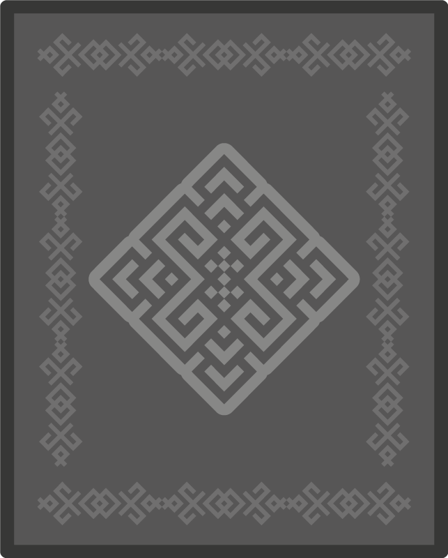 Tappeto vinile grigio motivo geometrico intricato - TenStickers