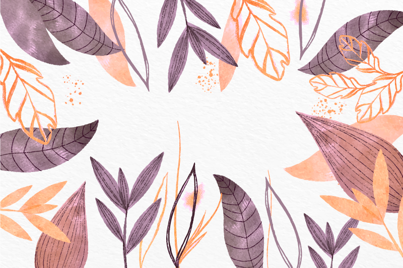 Tappeto vinile camera da letto eleganti motivi a foglia - TenStickers