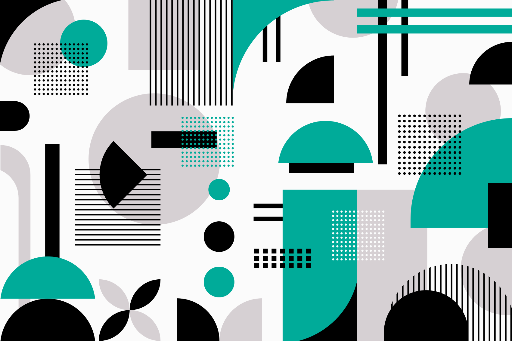 Tappeto vinile moderno forme geometriche turchesi - TenStickers