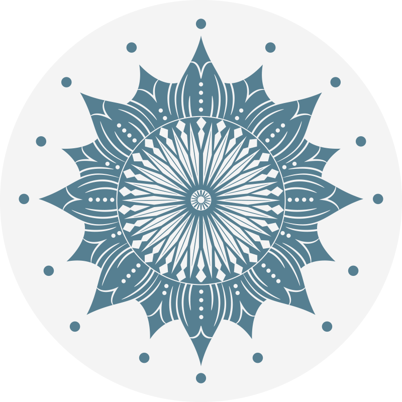 Tappeto vinile mandala mandala floreale intricato - TenStickers