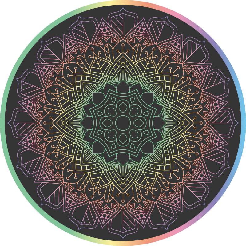 Tappeto vinile Mandala meditazione mandala - TenStickers