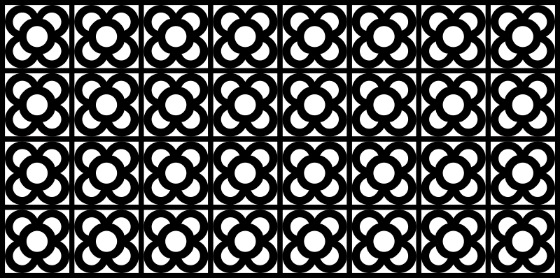 Tappeto vinile geometrico motivi circolari - TenStickers