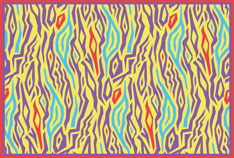 Tappeto vinile geometrico strisce zebrate astratte - TenStickers