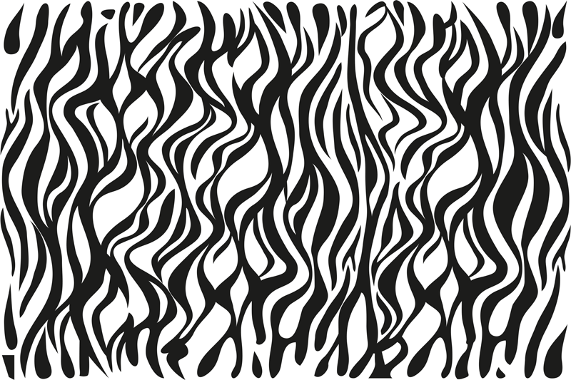 Tappeto vinile stampa animale motivo ispirato alla zebra - TenStickers