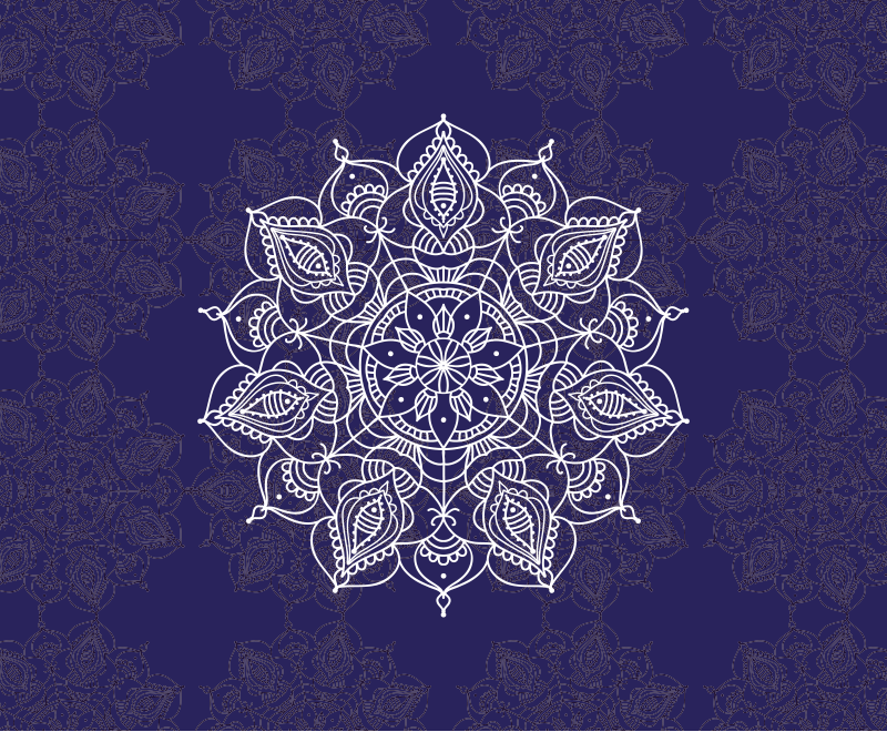 Tappeto vinile Mandala intricato disegno floreale - TenStickers