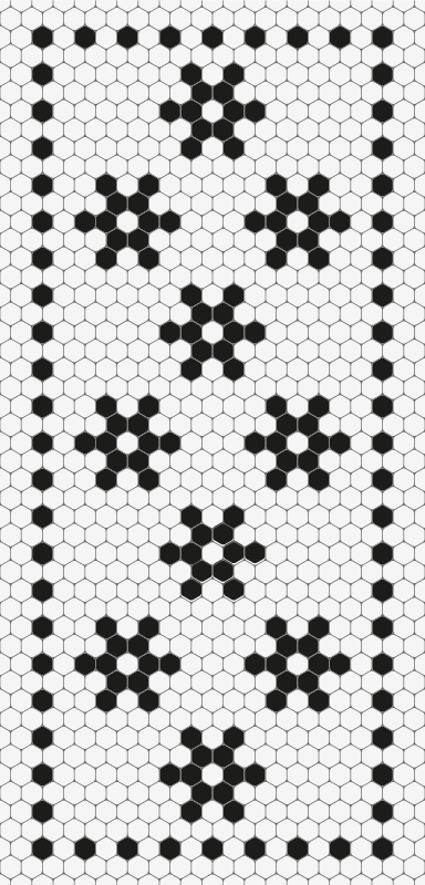 Tappeto in vinile con piastrelle idrauliche Mosaico in bianco e n - TenStickers