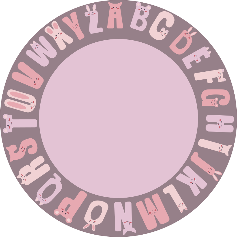 Tappeto vinile alfabeto circolo educativo dell'alfabeto - TenStickers