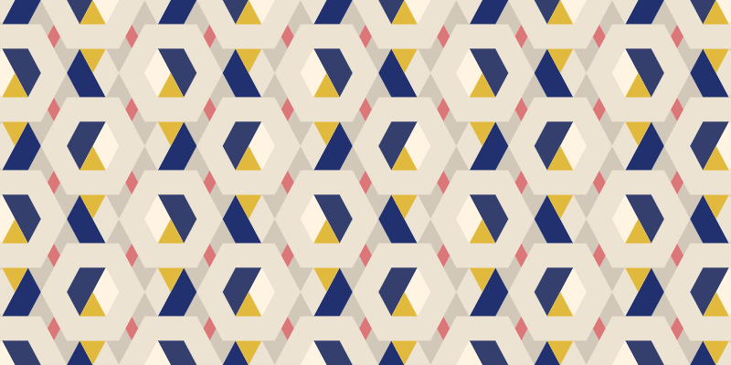 Tappeto vinile moderno motivo geometrico esagonale - TenStickers