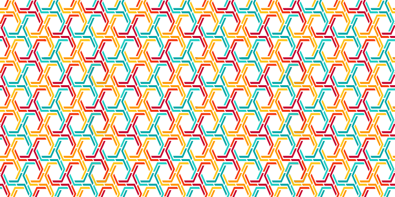 Tappeto vinile geometrico modello ad incastro - TenStickers