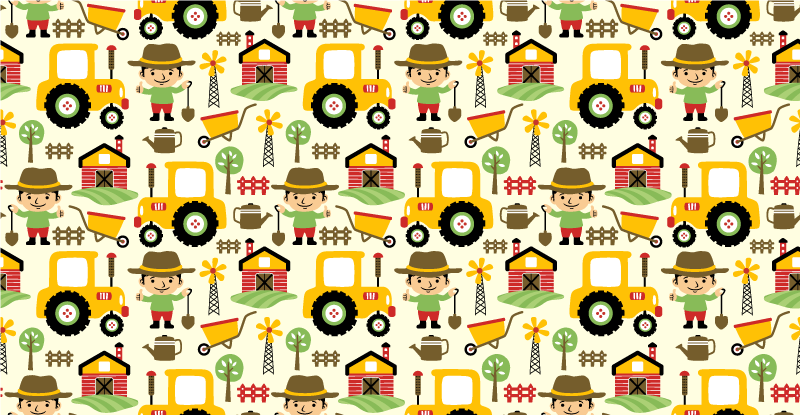 Tappeto vinile per bambini modello di fattoria per bambini - TenStickers