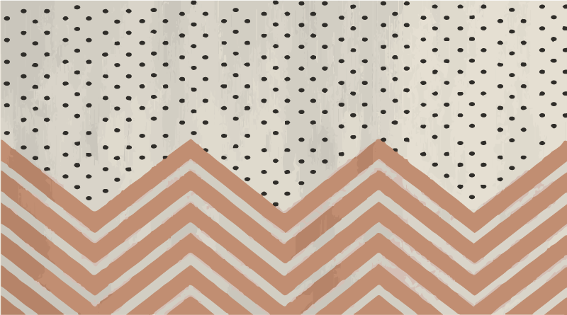 Tappeto vinile geometrico motivo a punti a zigzag - TenStickers