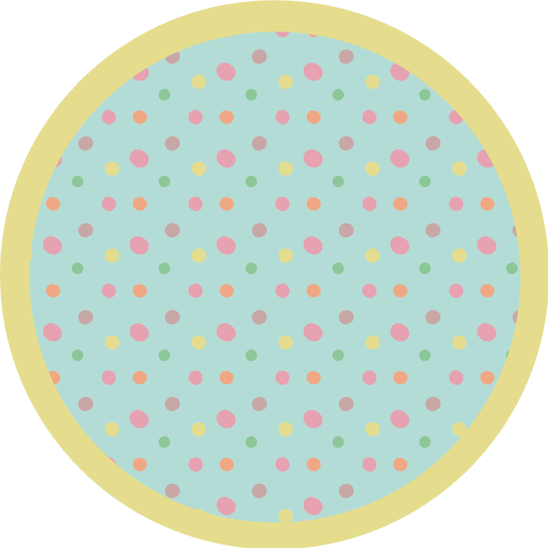 Tappeto in vinile soggiorno puntini vibranti - TenStickers
