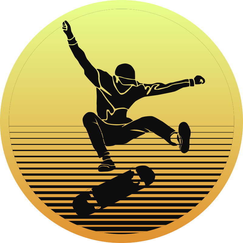 Tappeto vinile per ragazzi sagoma di skateboard - TenStickers