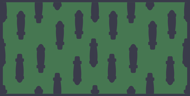 Tappeto vinile strade sagome di skateboard - TenStickers