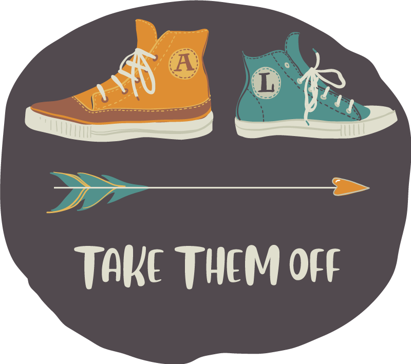 Tappeto vinile frase rimuovili - TenStickers