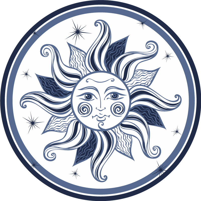 Tappeto vinile per ragazzi modello del sole celeste - TenStickers
