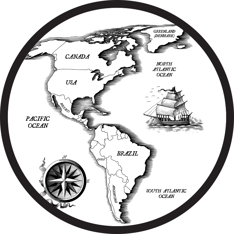 Tappeto vinile mappamondo eleganza cartografica - TenStickers