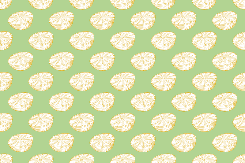 Tappeto pvc cucina illustrazione di fetta di agrumi - TenStickers
