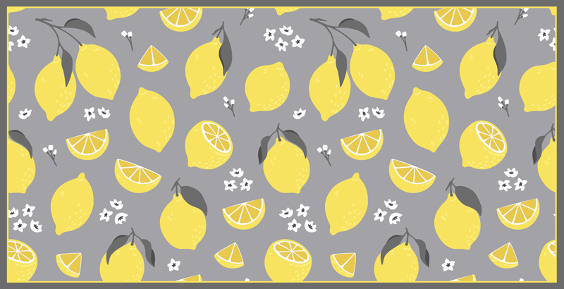 Tappeto pvc cucina concetto di fetta di limone - TenStickers