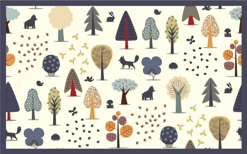 Tappeto vinile per bambini ispirato alla natura nordica - TenStickers