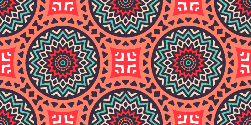 Tappeto vinile Mandala motivo a medaglione geometrico - TenStickers