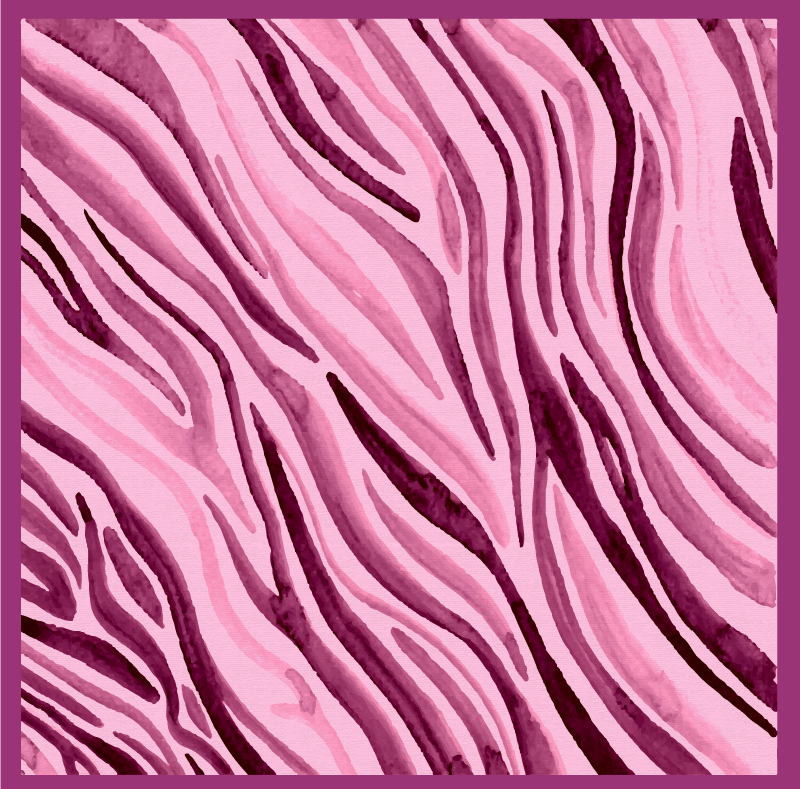 Tappeto vinile stampa animale strisce zebra rosa - TenStickers