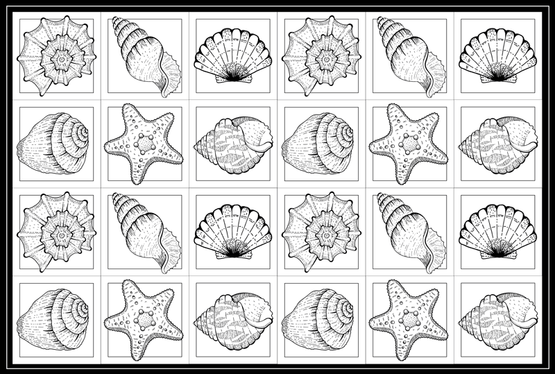 Tappeto vinile natura opera d'arte di conchiglie - TenStickers