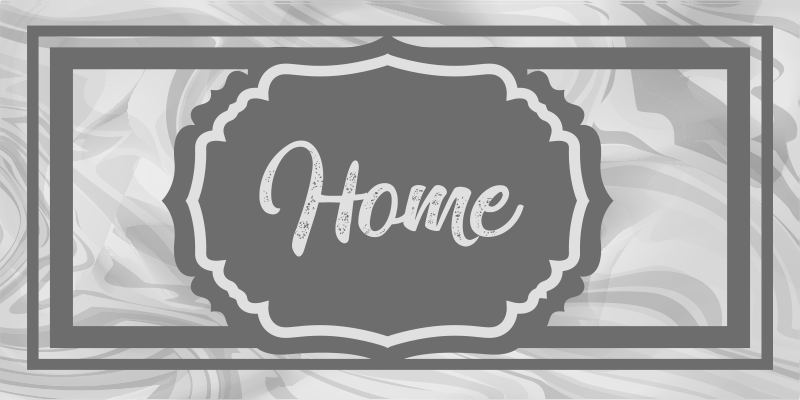 Zerbino pvc frase di saluto grigia - TenStickers