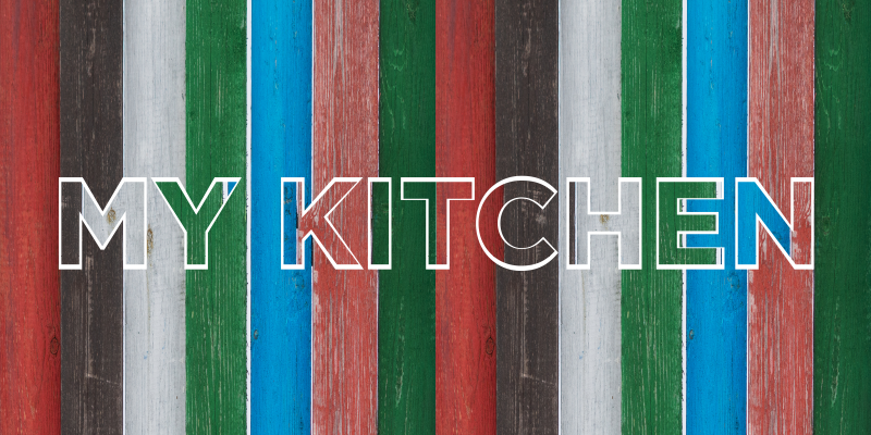 Tappeto pvc cucina a righe colorate - TenStickers