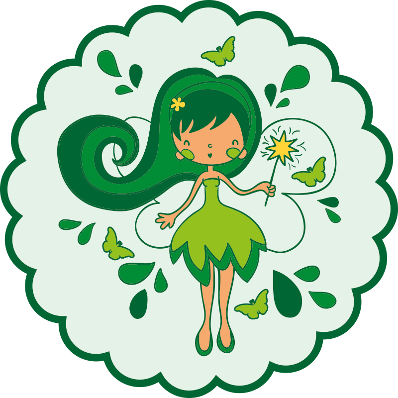 Tappeto vinile per bambini personaggio della fata verde - TenStickers