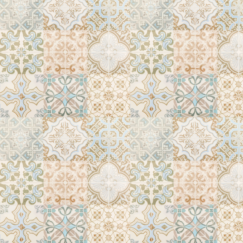 Tappeto in vinile con piastrelle idrauliche Vecchio stile spagnol - TenStickers