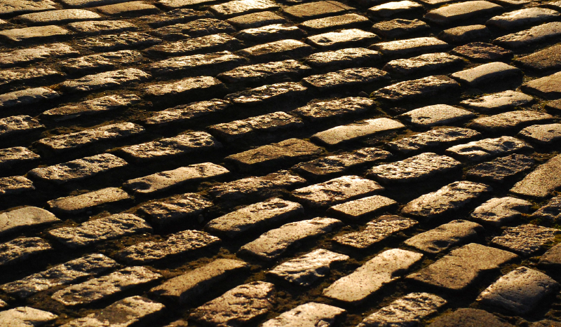 Tappeto vinile effetto pietra sentiero in ciottoli - TenStickers