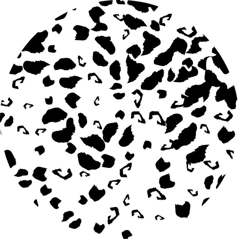 Tappeto vinile stampa animale macchie giraffa bianche e nere - TenStickers