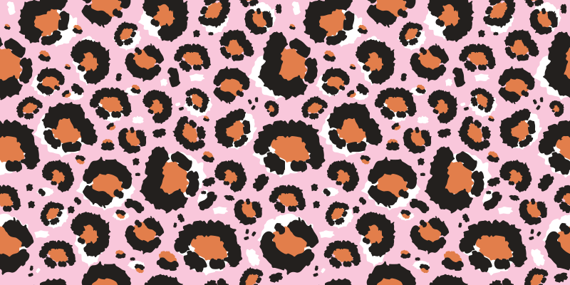 Tappeto vinile stampa animale motivo leopardo rosa - TenStickers