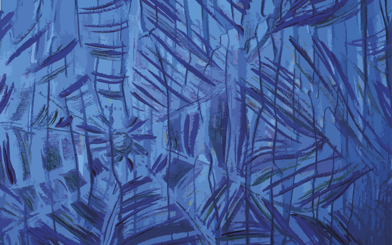 Tappeto vinile natura stampa foglie esotiche - TenStickers