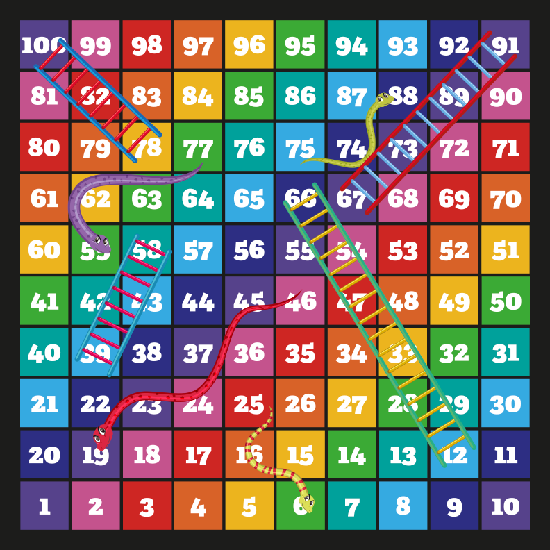 Tappeto vinile giochi serpenti e scale - TenStickers