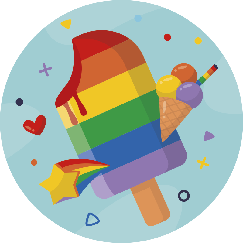 Tappeto vinile per bambini gelato colorato - TenStickers