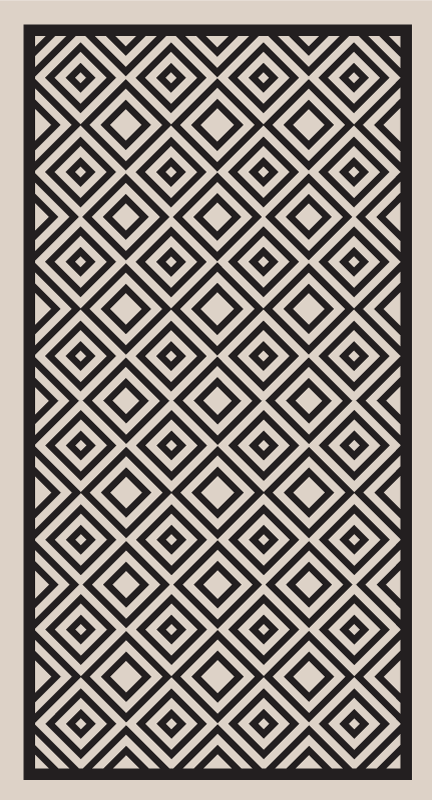 Tappeto vinile geometrico gioco di motivi a diamante - TenStickers