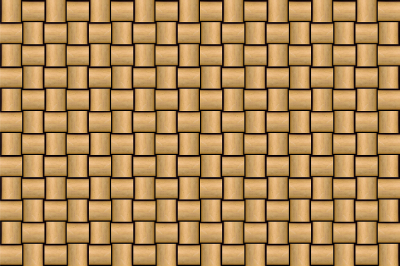 Tappeto vinile effetto legno motivo a piastrelle marroni - TenStickers