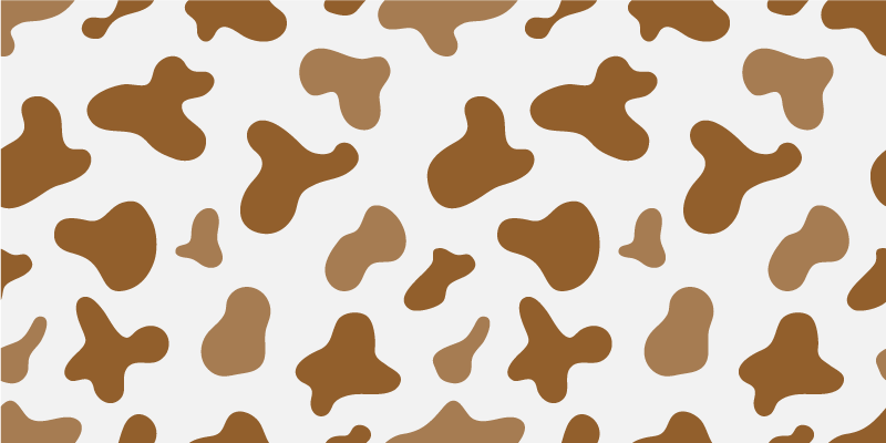 Tappeto vinile stampa animale design pelle di mucca marrone - TenStickers