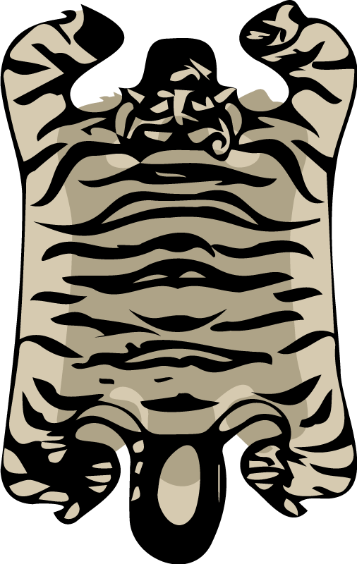 Tappeto vinile stampa animale eleganti strisce di tigre - TenStickers