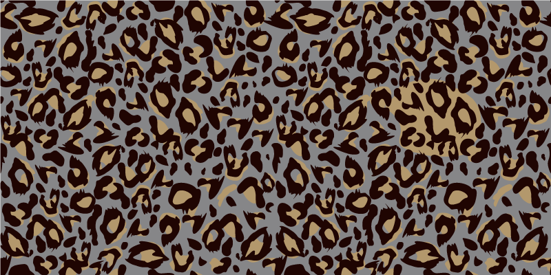 Tappeto vinile stampa animale motivo leopardato grigio - TenStickers